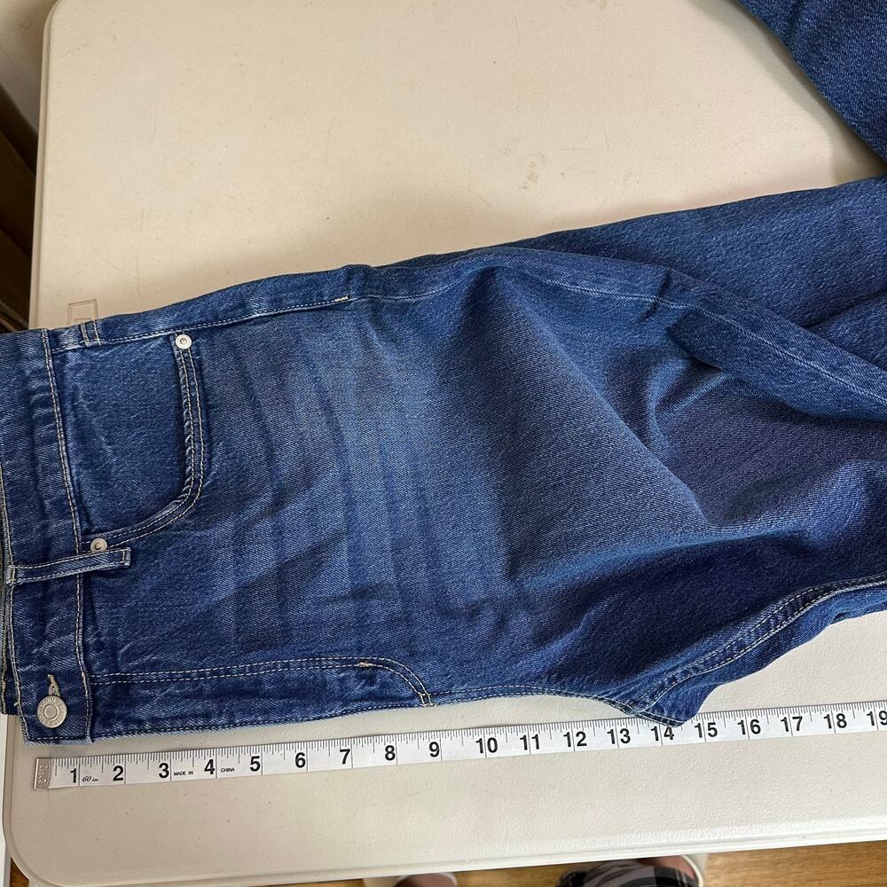 LOFT Wide Leg Jeans Womens 32/14 Blue High Rise Denim NWT Festival Baggy Indie - Picture 8 of 11